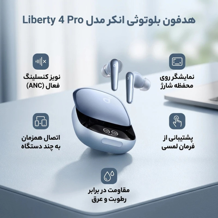 هدفون بلوتوثی انکر مدل Liberty 4 Pro اصل
